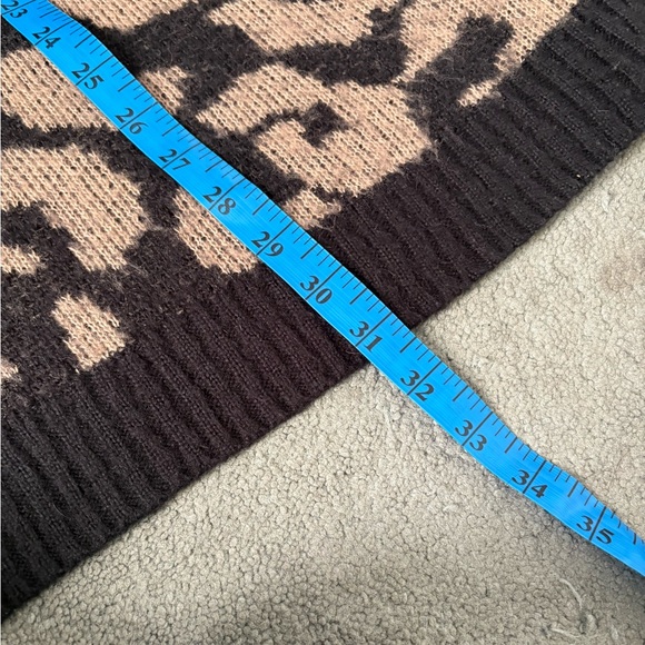 TWO PACK Animal Print Mock Neck Sweaters in GRAY and BLACK/TAN - Picture 14 of 16